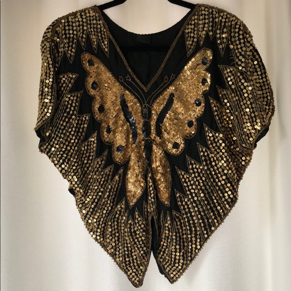 Vintage Black & Yellow Gold Sequence